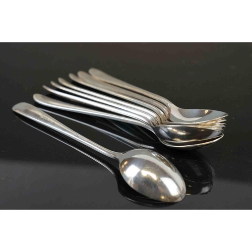 235 - A small collection of silver plated items to include Elkington spoons for Cunard.