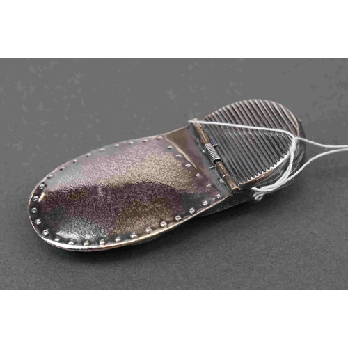 286 - Silver plated vesta in the form of a shoe