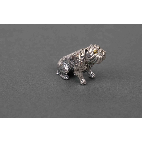 298 - Silver figure of a bulldog