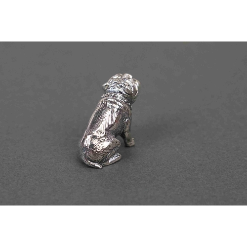 298 - Silver figure of a bulldog