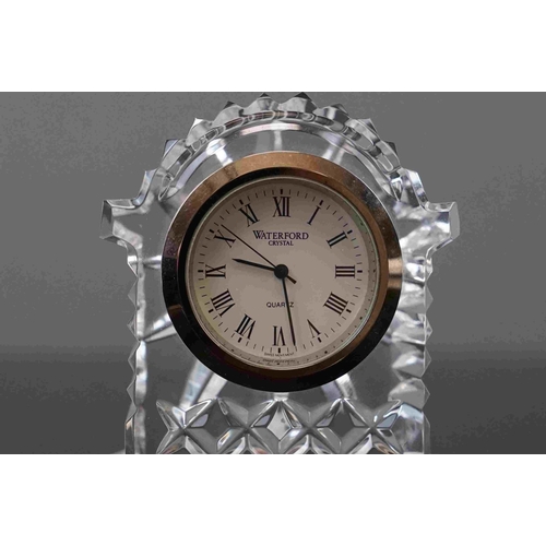 310 - A Waterford crystal quartz cabinet clock.