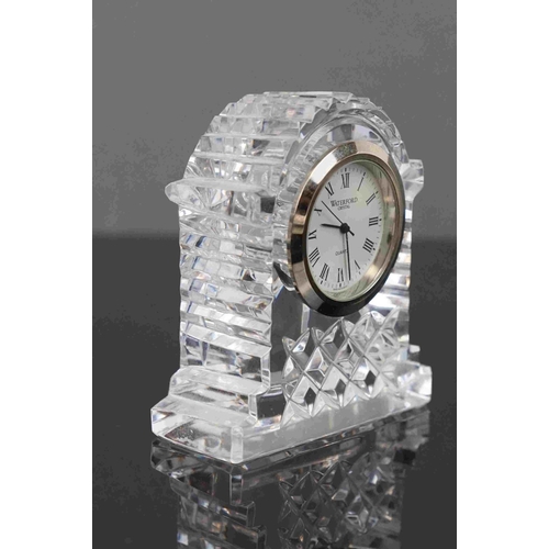 310 - A Waterford crystal quartz cabinet clock.