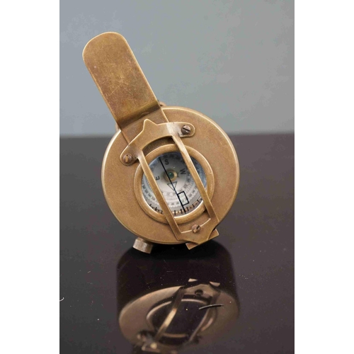 316 - Brass cased compass and dial