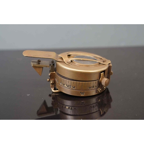 316 - Brass cased compass and dial