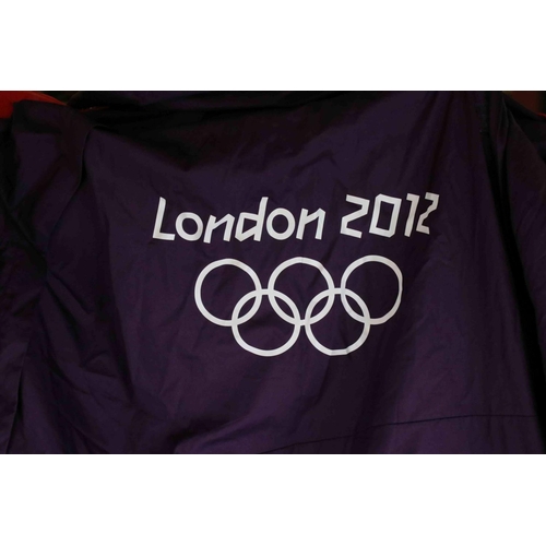 103 - Group of 2012 Adidas Olympic clothing to include T shirts x 2, trousers x 2, and waterproof jackets ... 