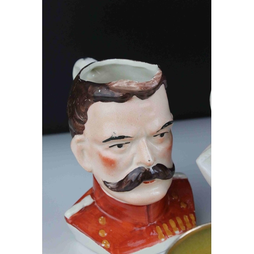 104 - A group of Lord Kitchener Boer War/WW 1 collectables to include crested china busts Shelley, Arcadia... 