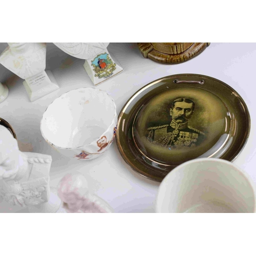 104 - A group of Lord Kitchener Boer War/WW 1 collectables to include crested china busts Shelley, Arcadia... 