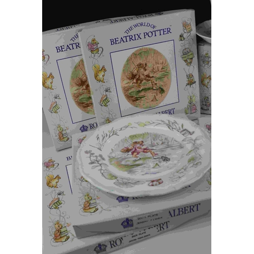 11 - Six Boxed Royal Albert ' The World of Beatrix Potter ' Decorative Plates together with a Boxed Royal... 