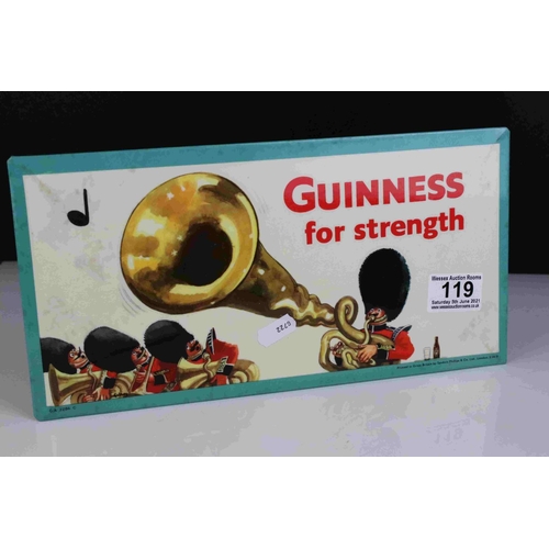 119 - A mid 20th century  'Guinness For Strength ' Free Standing Advertising Sign featuring Guardsmen 31cm... 