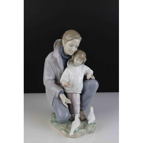 12 - Boxed Lladro figure ' A Day With Dad 01006793 ', 28cm in height