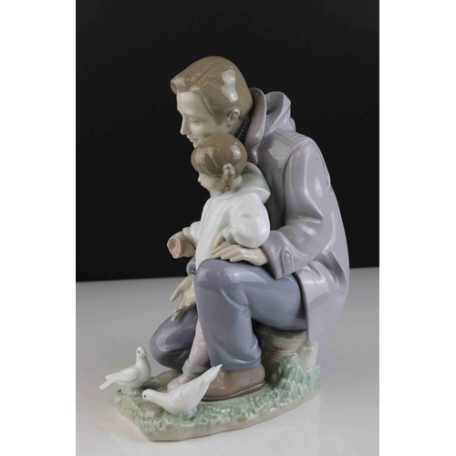 12 - Boxed Lladro figure ' A Day With Dad 01006793 ', 28cm in height