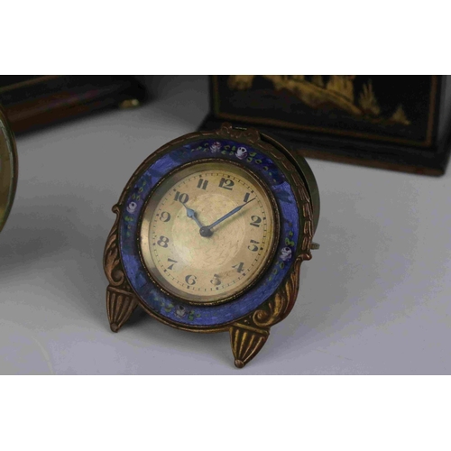 122 - Collection of Three Clocks including Knight-Gibbins Waisted Mantle Clock (battery operated), Early 2... 