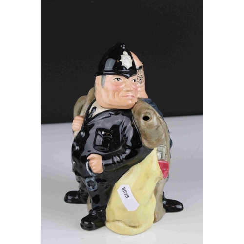 21 - Royal Doulton Limited Edition Character Teapot ' Policeman and Felon ' D7174, no. 440/1500, with COA... 