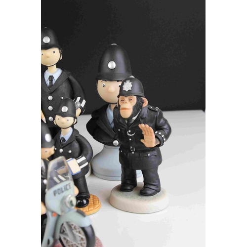 32 - Collection of approximately Thirteen Robert Harrop Policeman figures including Camberwick Green and ... 