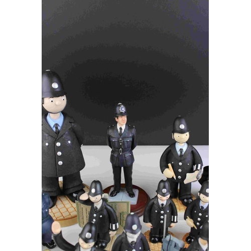 32 - Collection of approximately Thirteen Robert Harrop Policeman figures including Camberwick Green and ... 