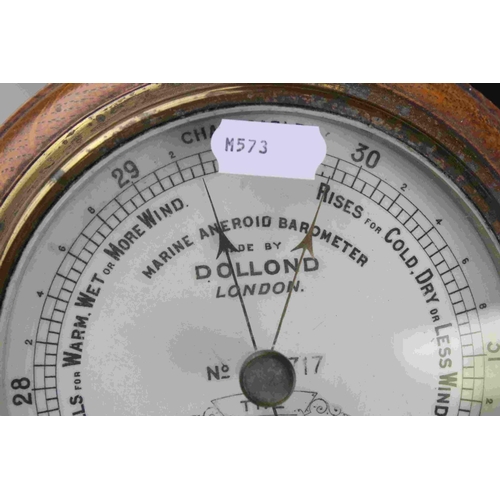 44 - Dolland Marine Android Barometer inscribed Shipwrecked Fishermen And Mariners Royal Benevolent Socie... 