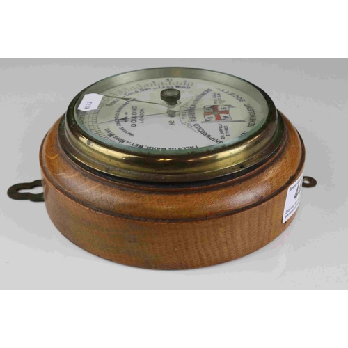 44 - Dolland Marine Android Barometer inscribed Shipwrecked Fishermen And Mariners Royal Benevolent Socie... 