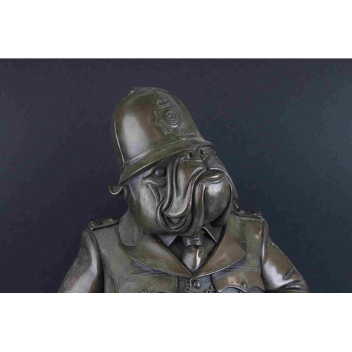 50 - Large Robert Harrop ' Cold Cast Bronze Big Bulldog Policeman' DPCB01, no.2/50 with COA, 38cms high