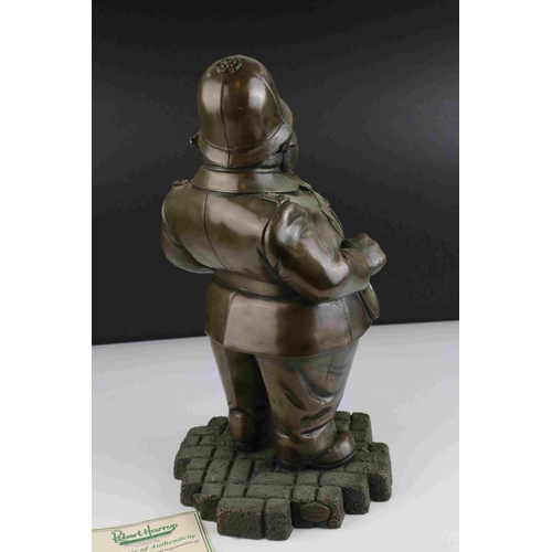 50 - Large Robert Harrop ' Cold Cast Bronze Big Bulldog Policeman' DPCB01, no.2/50 with COA, 38cms high