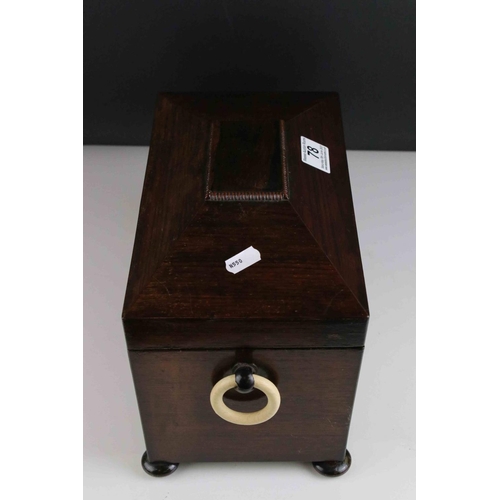 78 - A early 20th century sarcophagus tea caddy.