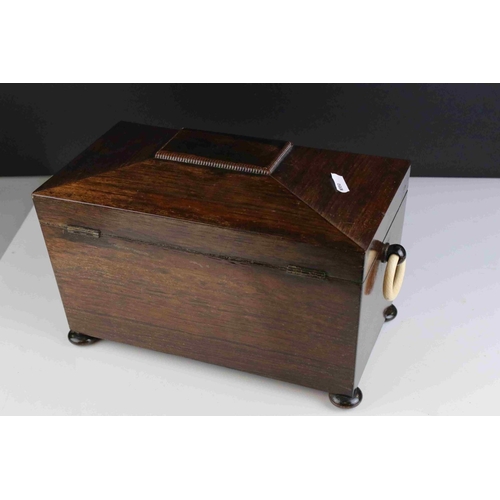 78 - A early 20th century sarcophagus tea caddy.