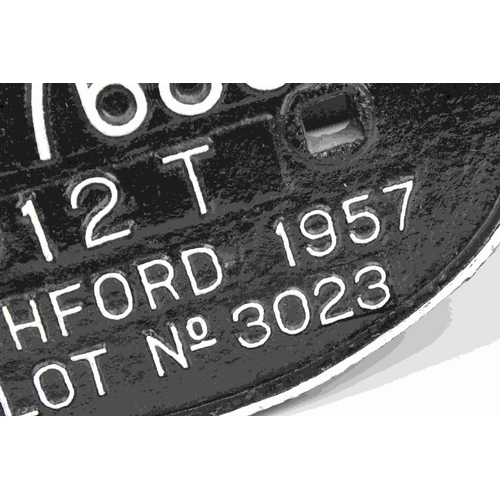 94 - Cast Iron Wagon plate Ashford 1957