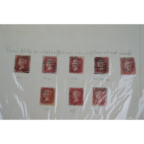 359 - A large quantity of early Victorian stamps to include penny reds, browns and two penny blues.