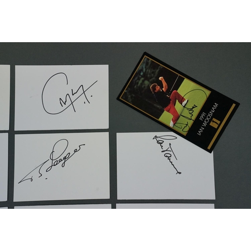 184 - Golf autographs - 15 European, American & Rest of World player autographed cards, to include Cabrera... 