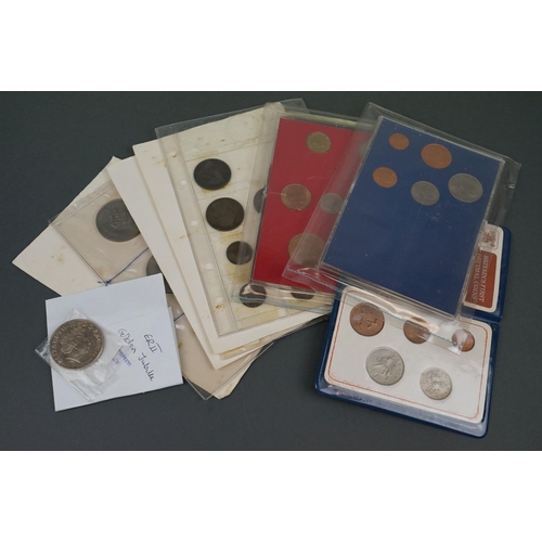 383 - A collection of mainly pre-decimal British coins.