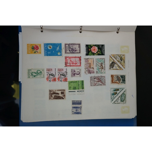 391 - A stamp collection with British and world stamps mounted and loose.