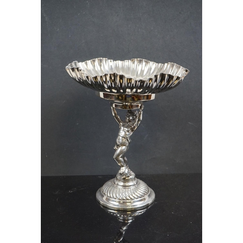 458 - A collection of silver plate to include two Tazza's and a Cloche.