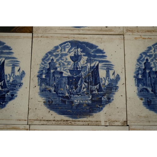 462 - A group of nine vintage Delft wall tiles.