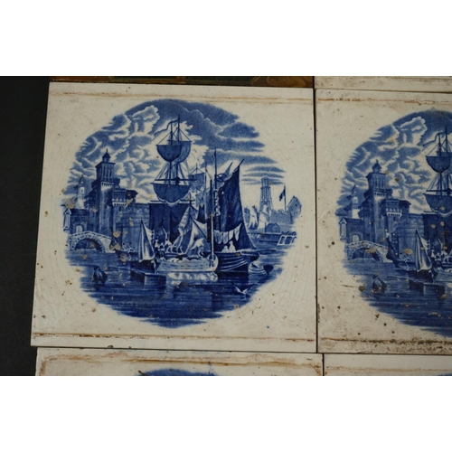 462 - A group of nine vintage Delft wall tiles.