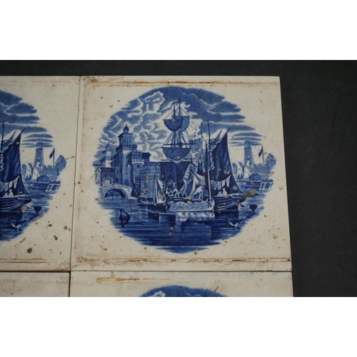 462 - A group of nine vintage Delft wall tiles.