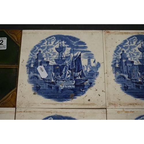 462 - A group of nine vintage Delft wall tiles.