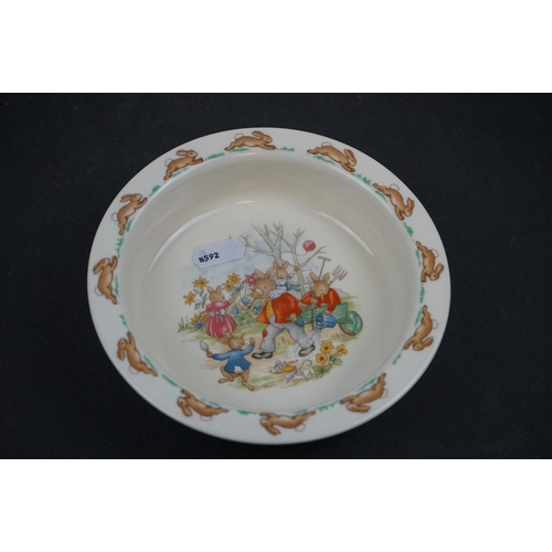 469 - A collection of ceramic children's plates to include Wedgwood Peter Rabbit examples.