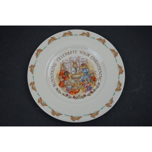 469 - A collection of ceramic children's plates to include Wedgwood Peter Rabbit examples.