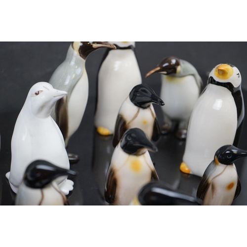 475 - A collection of ceramic Penguins to include Carlton Ware, Goebel and Coalport examples.