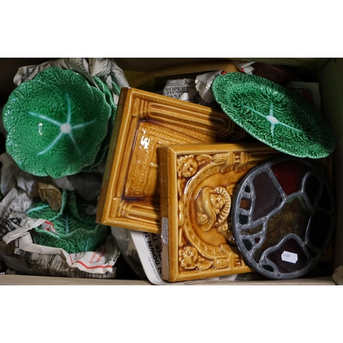 485 - A large quantity of mixed ceramics contained within three boxes to include Minton.