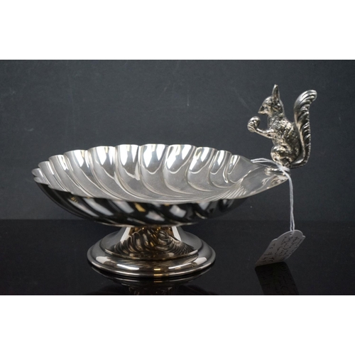 509 - A antique English Victorian silver plated nut dish or fruit by William Hutton & Son and circa 1890 i... 