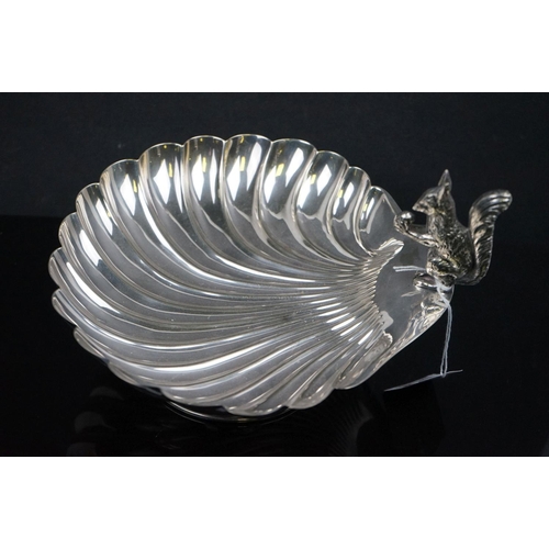 509 - A antique English Victorian silver plated nut dish or fruit by William Hutton & Son and circa 1890 i... 