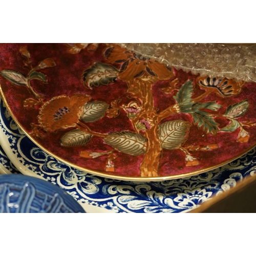 540 - A large collection of mixed ceramics contained within two boxes to include oriental examples.