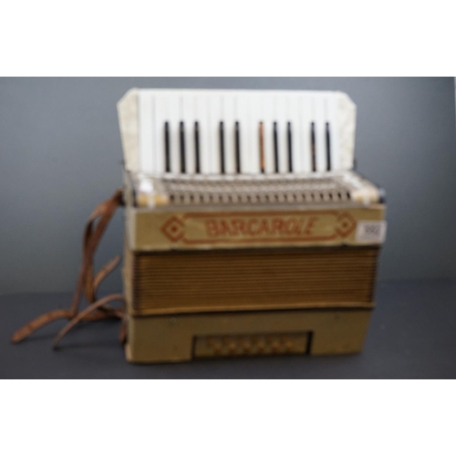 552 - A 20th century Barcarole accordion (A/F).