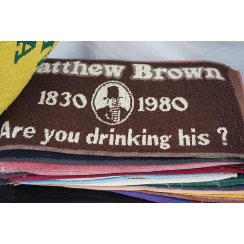 559 - Breweriana - collection of 35+ bar towels, all UK breweries, several defunct, to include Eldridge Po... 