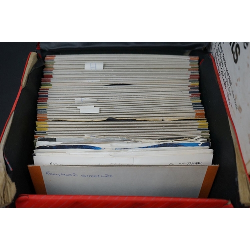 568 - Vinyl - collection of 1980s/1990s singles in four cases, together with various LPs, to include Elvis... 