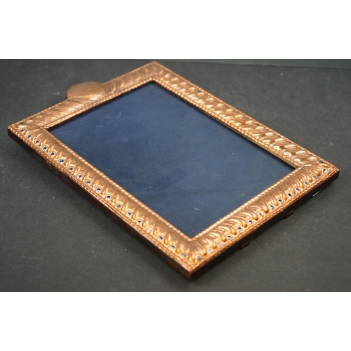 588 - Large copper and enamel picture frame