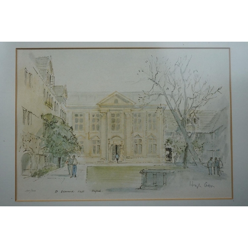 592A - Sir Hugh Casson, St Edmund Hall,limited edition framed and glazed print