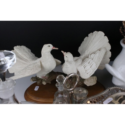 152 - Mixed Lot including various Silver Plated Items, Cut Glass Claret Jug, Mappin & Webb Cruet Set, Glas... 