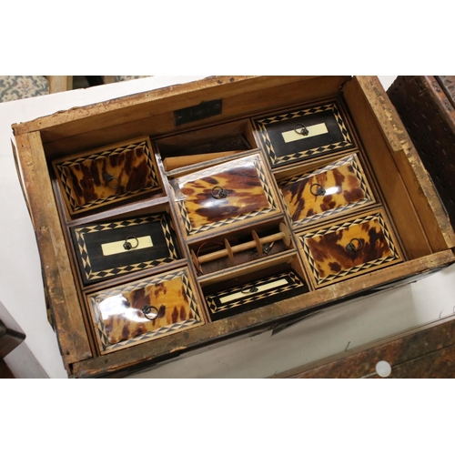 161 - Collection of Five Wooden Boxes including Two 19th century Writing Boxes, Musical Box, Tortoiseshell... 