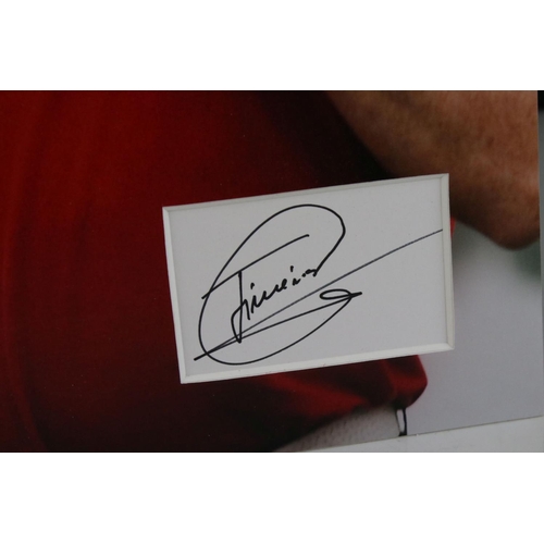 176 - Golf autographs - Two signed photo / card mounted displays, Miguel Angel Jiminez & Jean Van De Velde... 